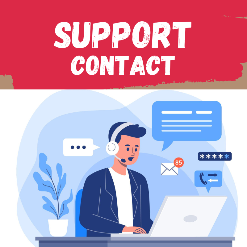 contact us and support