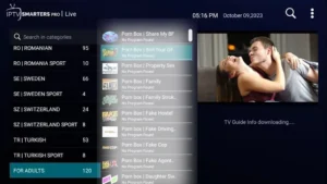 Open Adult IPTV Subscription channels on IPTV Smarters Pro app